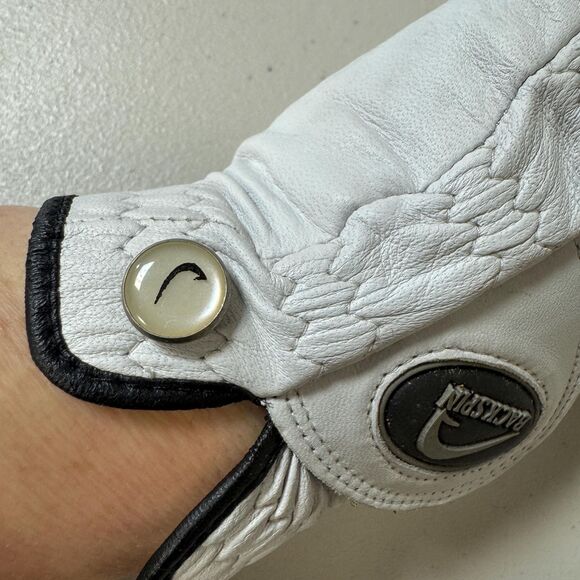 Backspin Golf Leather Glove Mens M Left Hand White Swing Grip Protection Sport - Picture 7 of 7